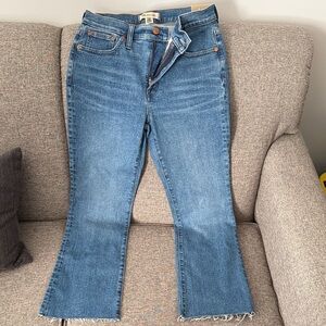 Madewell Classic Blue Mid Rise Kickout Jeans